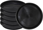 Round Plant Saucer 8 inch,6 Pack Pant Pot Trays, Plant Saucers for Indoors and Outdoors, Seed Starting Tray, Growing Trays,Black