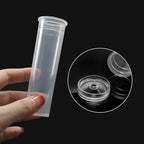 AIEX 6pcs 60ml Flower Water Tubes with Lid, Large Plastic Floral Water Tubes, Flower Tubes for Fresh Flowers Sunflower Milkweed Cutting Arrangement 4.1x1.8inch/10.8x3.6cm (Transparent)