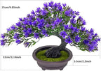 Artificial Bonsai Tree Juniper Faux Plants Indoor Small Fake Plants Decor with Black Pots for Home Table Office Desk Bathroom Shelf Bedroom Living Room Farmhouse Decorations