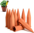 Jovitec Plant Watering Stakes Self Watering Spikes Terracotta Automatic Plant Waterers Devices for Indoor Outdoor Home and Office Plants(Rustic Red,10 Pieces)