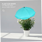 3 Pack Plant Umbrellas for Outdoor Plants, 40" Adjustable Patio Umbrella with Alloy Pole 3-Color Sun Shade for Potted Plants and Garden Decor Plant Tools