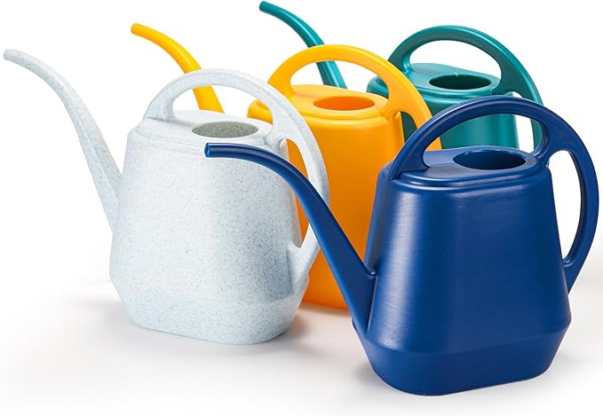 Fasmov Watering Can, 1/2 Gallon Plastic Watering Cans with Comfortable Handle, Small Garden Watering Cans Long Spout for Indoor Outdoor Watering Plants, Blue