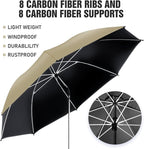 2 PACK Beach Umbrella with Clamp, 360 ° Adjustable Umbrellas for Chair, UPF50+ Umbrella for Beach Chair, Patio Chair, Wheelchair, Camping Chair, Golf Carts (Chair Not Included)