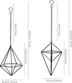 ZOOELAY Hanging Air Plants Holders Black Airplants Plant Hanger Metal Geometric Inoor Planter Holder Air Ferns Display Rack with Chain 4Pcs …
