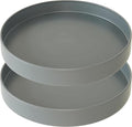 Plant Saucer 6 inch Drip Tray for Ceramic Plastic Pots, 2 Pack Plant Saucers for Indoors, Plastic Planter Flower Pot Saucers for Potted Plants, Planter Water Trays for pots Base (6", Gray)