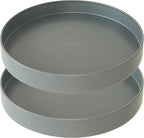 Plant Saucer 6 inch Drip Tray for Ceramic Plastic Pots, 2 Pack Plant Saucers for Indoors, Plastic Planter Flower Pot Saucers for Potted Plants, Planter Water Trays for pots Base (6", Gray)