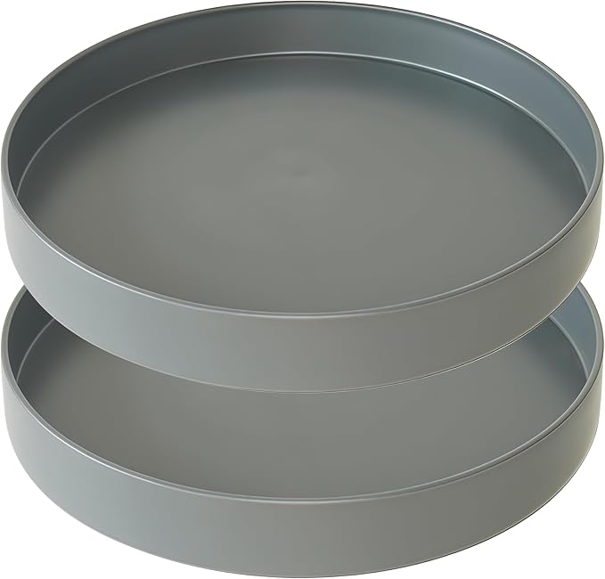 Plant Saucer 6 inch Drip Tray for Ceramic Plastic Pots, 2 Pack Plant Saucers for Indoors, Plastic Planter Flower Pot Saucers for Potted Plants, Planter Water Trays for pots Base (6", Gray)