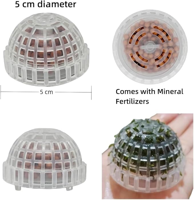 4 Pack Aquarium Moss Ball Shape Holder, Fish Tank Moss Ball Live Plants Shaping Filter Planter, Exotic Moss Accessory Decor Ornaments for Aquarium Shrimp Betta Fish Tank