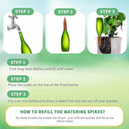 Tcamp 15 Pack Terracotta Watering Spikes, Plant Watering Devices Wine Bottle Automatic Plant Self Watering Spikes for Vacations, Self-Watering Stakes for Indoor Outdoor Plants