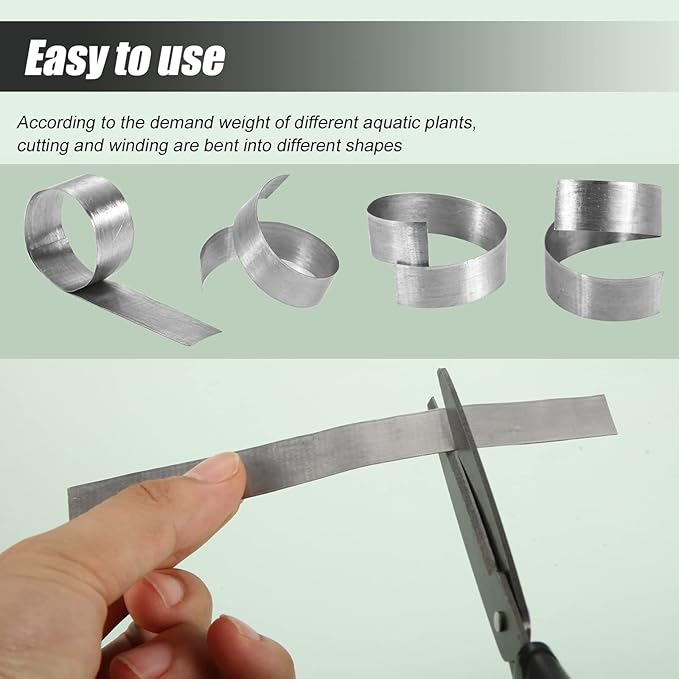 TOYMIS 25pcs Aquarium Plant Weights Anchors, Bendable U-Shape Metal Plant Anchors for Live/Plastic Plants, 140x14x0.25mm, Silver, Modern/Functional, Aquatic Plants, Plant Weights
