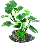 JGbaby Artificial Aquarium Plants,Fish Tank Decorations Betta Leaf Hammock 4in Realistic Silk & Plastic Plants, Hideout Decor for Betta. Goldfish,Reptiles,Small Tanks (Green Type-E)