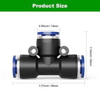 5/16 Inch Drip Irrigation Tee Connectors, Barbed T Fittings for 5/16" Tubing, Quick-Install Leak-Resistant Splitters for Garden & Drip Irrigation Systems, 15 Pack