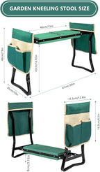 Uten Garden Kneeler Seat with Handles Portable Folding Gardening Stool Kneeling Stool Pad with 2 Bag