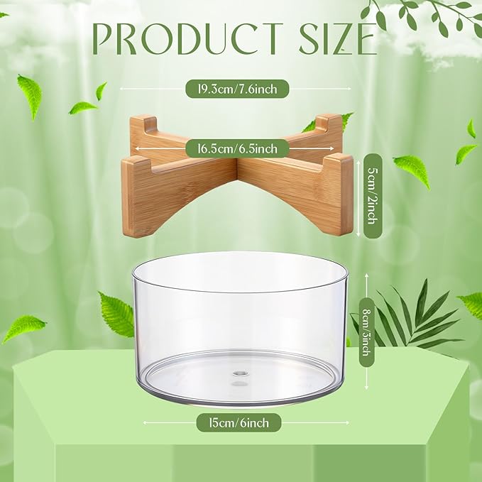 Baderke 3 Set Lotus Bowl Planter with Base, 5.9 Inch Plastic Hydroponic Planter Water Lily Bowl Large Fishbowl Plastic Container for Aquatic Plant Pot Fish Tank Aquarium Garden Decoration