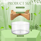 Baderke 3 Set Lotus Bowl Planter with Base, 5.9 Inch Plastic Hydroponic Planter Water Lily Bowl Large Fishbowl Plastic Container for Aquatic Plant Pot Fish Tank Aquarium Garden Decoration