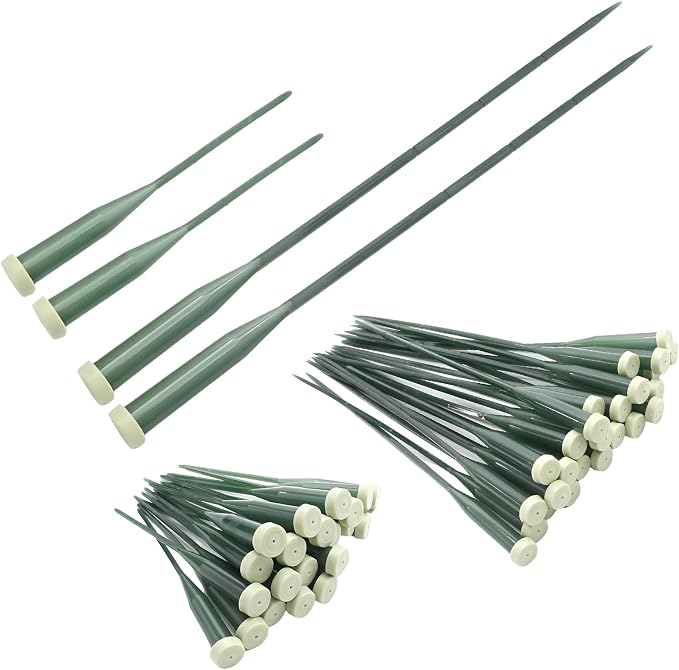 50 Pack Extendable Stem Water Tubes with Caps for Flowers, Extendable Vials for Floral Arrangements, Essential Florist Supplies (6 and 12 Inches)