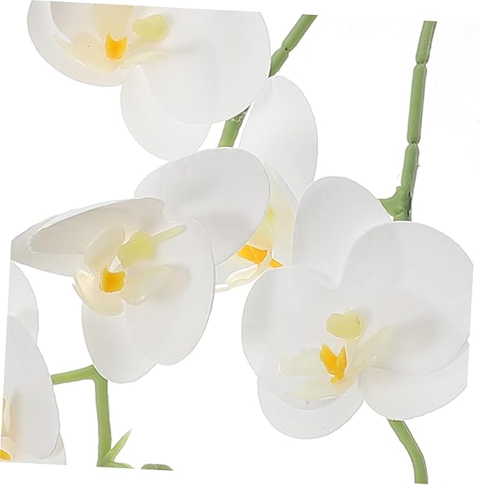 PRETYZOOM Artificial Phalaenopsis Orchid Stem Realistic Faux Butterfly Orchid Flower for Home Decor Living Room Office Wedding and Event Decoration