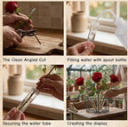 100 pcs Floral Water Tubes with 500ml Watering Can