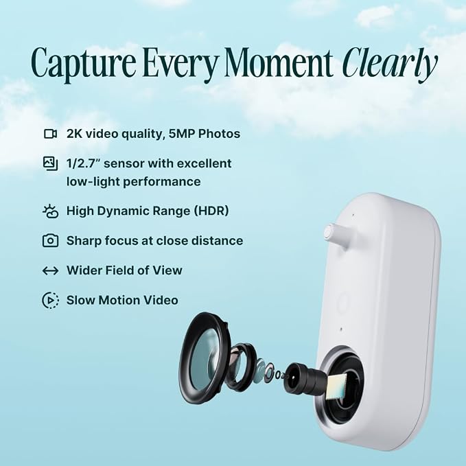 Birdbuddy Smart Solar Pro Hummingbird Feeder with Camera - AI Bird Identification, 2K Video, 5MP Photos, Outdoor Hanging, Gift for Bird Watching