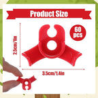 Nogeqi 60 Pcs Plant Training Clips, 90 Degrees Bud Clips, Low Stress Training Clip, Plastic Plant Bender Clip (Circle Style,Red)
