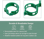 100Pcs Plant Support Clips - Plastic Stem Clips for Climbing Plants, Tomato Vines, Grape Vegetables, Secure & Reusable Garden Clips (Green)
