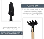 Kisangel 14pcs Gardening Tool Set for Succulent Plant Care, Including Transplanting Tools and Spraying Bottle, Black Gardening Accessories Kit for Indoor and Outdoor Planting