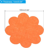 PATIKIL 4 Inch Plant Pot Hole Pad, 30 Pack Non-Woven Fabric Flower Shape Bonsai Bottom Soil Mat, Orange
