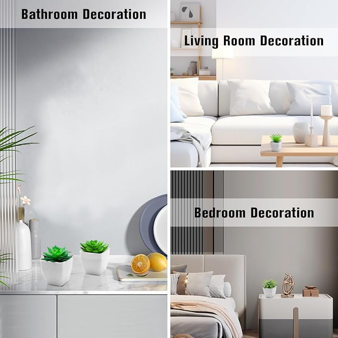 6pcs Mini Succulents Plants Artificial Indoor Decor Fake Succulent in Pots Small Faux Plastic Plant Greenery Modern Ornament for Office Desk Home Bedroom Windowsill Decoration