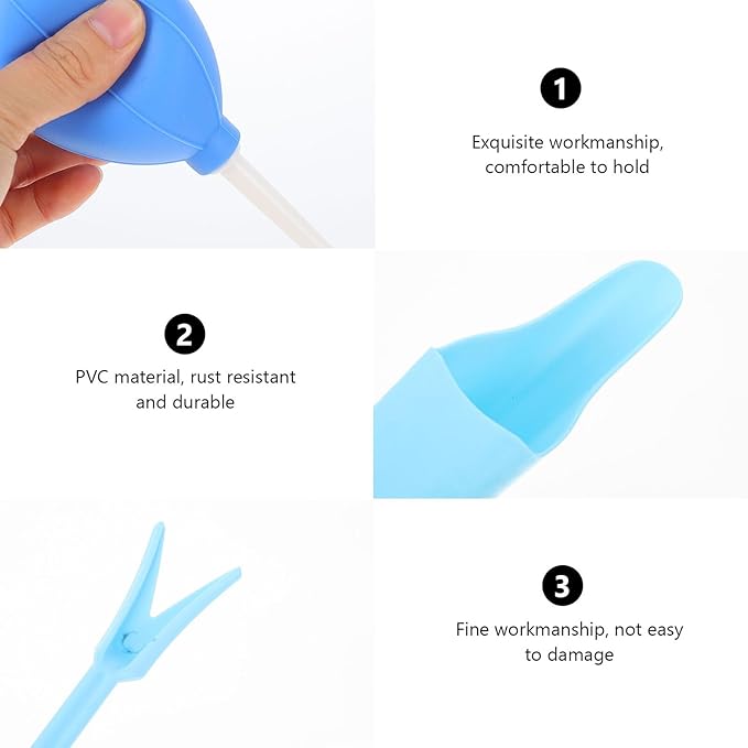 Mikikit Garden Tool Set Succulent Planting Accessories, 5pcs Crystal Blue Hand Tools Kit for Yard Gardening and Potted Plant Care