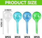 Plant Watering Globes, 12PCS Self Watering Globes, Plastic Self Watering Bulbs, Plant Self Watering Devices, Automatic Watering System for Potted Plants