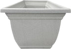 The HC Companies 24 Inch Mojave Window Planter Box with Drainage Holes, Lightweight UV-Resistant Plastic Outdoor Planters, 2-Pack Flower Box for Garden & Home Decor, Granite