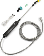 TOOVEM Electric Garden Sprayer, Portable Battery Powered Watering Wand, Rechargeable Plant Spray Mister with Telescopic Wand, 3 Adjustable Nozzles and 10ft Water Hose for Yard Lawn Weeds Plants