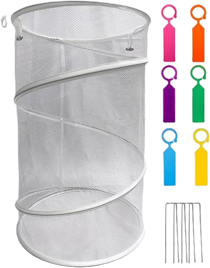 Plant Protector from Cats Indoor | Round Reusable Foldable Breathable Mesh Protector | Garden Plant Covers - for Indoor Winter Freezing Frost Season Flower Pot Planter Patio Porch Walkway Farm
