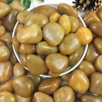 YISZM Rocks for Plant 2lbs, Yellow River Rocks 1-2 Inch Natural Pebbles for Indoor Plants, High Polished Decorative Stones Vase Filler Fish Tank Aquariums Landscaping Garden
