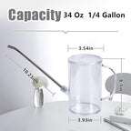 Plastic Watering Can - Small with Long Spout - 1/4 Gallon - 32 Oz - White