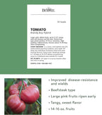 Burpee 'Brandy Boy', Hybrid Beefsteak Slicing Variety, Large Red Fresh Indeterminate Tomato, 35 Non-GMO Seeds