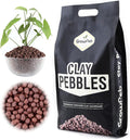 Lightweight Expanded Clay Pebbles for Plants (Leca Pebbles), 8mm-15mm, Used for Hydroponics, Aquaponics, Better Drainage, Aggregate for Plants, Indoor and Outdoor (10 Liter Bag)