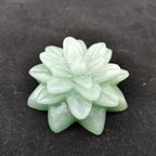 Natural Stone Crystal Carved Green Aventurine Succulent Plant Figurine for Decoration