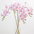 DUYONE 35 Inch Artificial Butterfly Orchid Flowers 4 Pcs softTouch Orchid Fake Phalaenopsis Flowers Stem Plants for Wedding Home Decoration (Light Purple 4pcs)