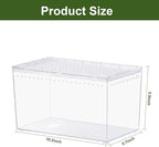 Reptile PC Terrarium 10.2" x 5.9" x 5.7" Full View Small Reptile Tank for Tarantula Insect Hermit Crab Spider Habitat Amphibians Enclosure