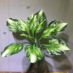 4 Packs Halcyon Hosta Perennial Artificial Plants 19" Large Faux Cordyline Shade Plant for for Home Garden Office Decoration