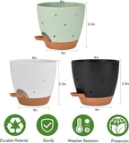Vanslogreen 6 Inch Orchid Pots with Holes, 3 Pack Self Watering Planters for Orchids Plastic Orchid Pot Plant Flower Pots for Orchids Indoor Outdoor (Multicolor)