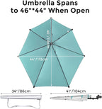 G4Free UPF 50+ Adjustable Beach Umbrella XL with Universal Clamp for Chair Stroller Wheelchair Golf Cart Bleacher Patio