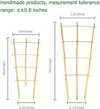 Cambaverd Trellis for Climbing Plants Indoor Outdoor, Natural Bamboo Trellis 24 Inch, 3 Pack Garden Trellis for Potted Plants, Ivy, Monstera, Houseplants