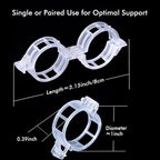 Tomato Clips for String Trellis - Plant Support Trellis Clip for Climbing Plants Garden Vegetables, Bulk Vine & Tomato Plant Clips (White-100Pcs)