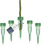 Royal Imports Floral Water Tubes with Caps – 2.5" Green Plastic Flower Vials for Single Stem Roses, Buds, Bouquets – Pointed Style, 1/2" Opening – 25 Pack