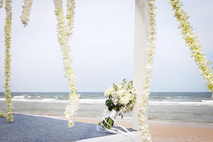 Miami FRESH CUT FLOWERS Orchid Loose Bloom OrchidClub USA by Sunne Tropical DIY Lei, food & drink decoration (50 WHITE)
