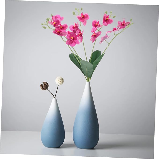 PRETYZOOM Artificial Phalaenopsis Orchid Stem Realistic Faux Flower Arrangement for Home Decor Wedding and Event Decoration for Living Room and Office Aesthetic
