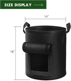 Cavisoo 5-Pack 10 Gallon Potato Grow Bags, Garden Planting Bag with Reinforced Handle, Thickened Nonwoven Fabric Pots for Tomato, Vegetable and Fruits