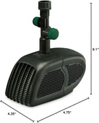 Pennington Aquagarden , Universal 500 All in One Submersible Pond & Water Pump , Suitable for Fountains, Filters, Waterfalls, Hydroponics & Aquaponics , For Ponds up to 200 Gallons (1056151)